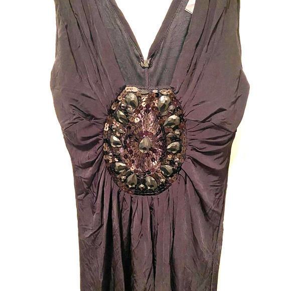 Twenty One Black‎ Sleeves Sequin Medallion Party Dress Y2k  Size S NWT - Picture 8 of 11